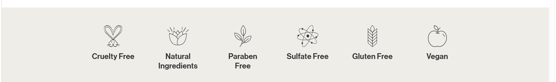Surface Awaken standards: cruelty free, natural ingredients, paraben free, sulfate free, gluten free, and vegan